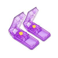 Medicine Pill Cutter and Pill Splitter- Professional Pill Splitter for Small or Large Pills, with Retracting Blade Guard, Easily Cut Pills for Tablet Vitamin/Medicine, 2 Pack