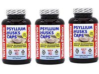 Yerba Prima, Psyllium Husks Caps, 3 Pack (180 Capsules)