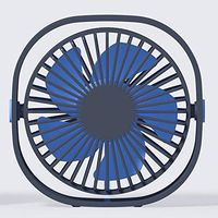4inch Mini Fan USB Power Fan Ultra-Quiet Third Gear Speed USB Desk Fan for Office Desktop (Blue)
