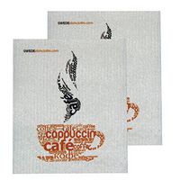 SWEDEdishcloths Swedish Dishcloth Set of 2 Each Swedish CoffeeCloud Design | Eco Friendly Cleaning Absorbent Cloth Eco Friendly Cleaning Wipes