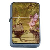 Perfection In Style Silver Flip Top Oil Lighter Vintage Frogs Design 006
