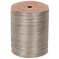 JAM PAPER Raffia Ribbon - Silver - 100 Yards per Spool - Sold Individually