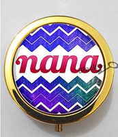 BlackKey Nana Pattern 3-Compartment Decorative Pocket Gift Box Case Organizer for Pill, Color 2 -709