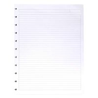 Letter Size 8.5 X 11 Ruled/Lined 120gsm Refill Paper For 11 Discs Discbound Notebook and Journal - Discette - White, 100 Sheets, 200 Pages