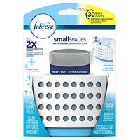 Febreze Air Freshener, Small Spaces Air Freshener, Heavy Duty Crisp Clean Starter Kit Air Freshener (1 Count, 5.5mL)(Pack of 8)
