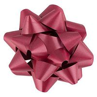 JAM PAPER Gift Bows - Large - 7 Diameter - Burgundy - Sold Individually