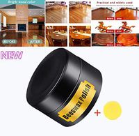 Wood Seasoning Beewax - Wood Polish and Conditioner - Home Cleaning - All Natural Wood Seasoning Beeswax Furniture Polish, Furniture Care Beeswax,Protect and Enhance The Shine (1 x Beewax+1 × Sponge)