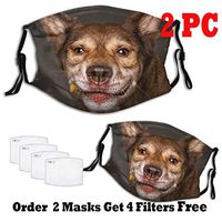 Gunner Cat Dust Mouth Mask - Animal Pet Print Dust Face Mask Surgical Masks Particulate Respirator Reusable 2PC (Smile Shark M)