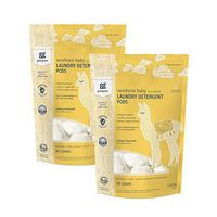 Grab Green {Stage 1; 0-4 Months} Natural Newborn Baby Laundry Detergent Pods, Organic Enzyme-Powered, Plant & Mineral-Based Powder Pods, Calming Chamomile—with Essential Oils, 30 Loads (2 Pack)
