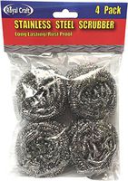 LavoHome Stainless Steel 2.75 Inch Scrubber Sponges (1 Packs of 4)