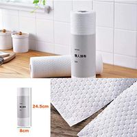 Kimanli Disposable Non-Woven Cloth Wipes For Wet And Dry Kitchen Paper Towels (1 roll of 50 pieces)