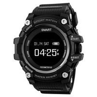 Smart Watch Men Waterproof IP68 Activity Fitness Tracker Heart Rate Monitor Bluetooth 4.0 Outdoor Mens Watch Women iOS Android EX16 Sports Watches for Men (Black)
