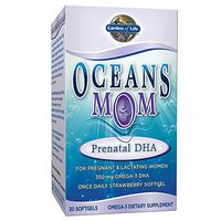 Garden of Life Ultra Pure EPA/DHA Omega 3 Fish Oil - Oceans 3 Oceans Mom Dietary Supplement with Antioxidants, 30 Softgels