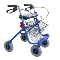 ZXGFA Folding Rollator Walker, Rollator with 4 Wheels Adjustable Height with Seat and Meal Plate Elderly Walker for Car Boot, Travel and Flight