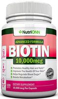 BIOTIN 10,000 MCG - 120 Capsules - Designed for Hair Growth, Strong Nails and Healthy Skin - Pharmaceutical-Grade Natural d-Biotin (Vitamin B7) - Advanced Formula to Enhance Your Results