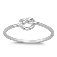 Infinity Knot Love Cute Ring New .925 Sterling Silver Band Size 2