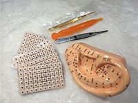 Chompunut Excellent Ear Massage Tools Acupuncture Set Seed Beeswax Point Ear Model Copper Acupuncture Probe Stick