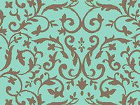 Aqua & Chocolate Florentine Print Design Gift Grade Tissue Paper Sheets - 15" x 20" Choose Package Amount (5)