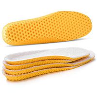 3 Pairs Warm Wool Insoles Elastic Shock Absorbing Shoe Insoles Breathable Honeycomb Sneaker Inserts Sports Shoe Insole Replacement Insoles for Women (US 4-8)