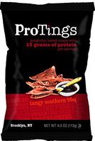 ProTings Protein Chips, Tangy Southern BBQ (4.0 oz), Multi-Serving Bags