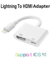1080P HD Digital AV Adapter Compatible with iPhone iPad to HDMI Adapter Cable, HDMI Converter Compatible with iPhone Xs MAX XR X 8 7 6 Plus iPad to HDTV Projector Support 8.0-12.4 and Later (White)