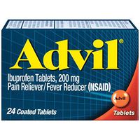 Advil Ibuprofen Coated Caplets Pain Reliever and Fever Reducer 200 Milligram 24Ct