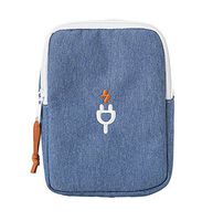 iSuperb Charge Bag USB Cable Earphone Pouch Camera Phone Bag Waterproof Zipper Case Electronics Accessories Organizers for Travel (Light Blue)