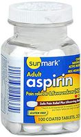 Sunmark Aspirin 325 mg Tablets - 100 ct