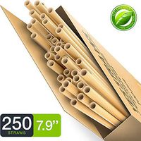 100% Biodegradable & Compostable Eco Friendly Long Wheat Straws - Pack of 250 - Natural and Disposable Drinking Straws - Better Alternative to Plastic, Paper, Stainless-Steel, Silicone & Glass Straws