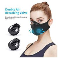 Face Masks Black Breathing Valve Mask 3PCS, Washable Reusable Masks, Protection from Dust, Pollen, Pet Dander, Other Airborne Irritants