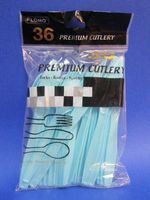Flomo PF307 Pastel Blue Premium Cutlery44; Case of 36