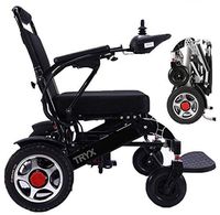 TRYX-PRO 500W Folding Electric Wheelchair, Upgraded Tires, Powered Motorized Compact Mobility Aid Wheelchair (Black), Remote Control ~ USA Seller ~