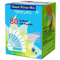 TONELIFE 80 Count Nasal Rinse Mix - Nasal Salt 2.7g Each Pouch | Refill Kit | 80 Buffered Salt Packets | Allergy and Congestion Relief Nasal Wash,for 300ml 500ml Saline Sinus Rinse Kit