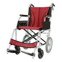 Wheelchairs Wheelchair Elderly Travel Wheelchair Folding Portable Trolley Small Wheel Scooter Can Bear 100 kg (Color : Red, Size : 529490cm)