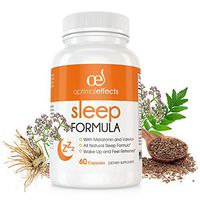 Natural Sleep Pills by Optimal Effects|Natural Sleeping Aids with Melatonin| Advanced Sleeping Aids for Adults - Non Habit Forming Sleeping Pills. 60 Sleeping Capsules.
