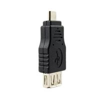 SANOXY (2x PACK) USB 2.0 A Female to Micro-B Male Adapter Connector F/M (2X PACK BLACK)