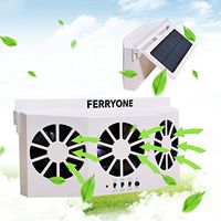 Ferryone Solar Powered Car Window Air Vent Ventilator,with Three-headed Fan,Clear The Car Smell,Protect Electrical Appliances in The Car,Suitable for All Cars