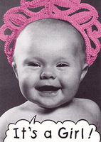 New Baby Girl Announcement Cards - 48 Count