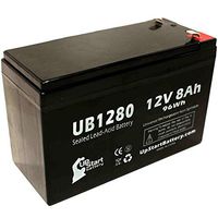 Replacement for Fenton Technologies PowerPal L425 Battery - Replacement UB1280 Universal Sealed Lead Acid Battery (12V, 8Ah, 8000mAh, F1 Terminal, AGM, SLA) - Includes Two F1 to F2 Terminal Adapters