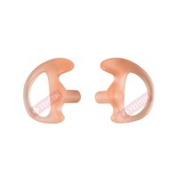 YEHTEH Earmold Replacement Flexible Silicone Earplug, Open Ear Insert for Two Way Radio Acoustic Tube Earpiece. (Flesh, Medium,1 Pair)