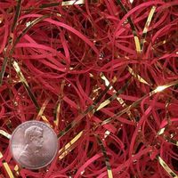 4oz Bag Red & Metallic Gold VERYFINE Fine Cut Gift Basket Shred Paper Filler Bedding nfLG -1693