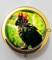 BlackKey Parrot Bird 3-Compartment Decorative Pocket Gift Box Case Organizer for Pill, Color 2 -2318