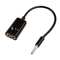 ANRANK AK35218HM 3.5mm 1/8" Stereo Splitter Audio Male to Earphone Headset + Microphone Adapter for PC iPhone iPad
