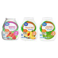 Great Value Liquid Flavor Enhancer Tea Selection - Southern Sweet tea, Peach, Raspberry-Black Tea. Sugar-Free, t. 6 Bottles 1.62 oz each