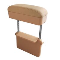 Yagaga Car Elbow Support Pads and Seat Pockets, Wireless Charging Center Console Organizer Armrest Storage Box Holder Container Car Armrest Pad (Beige)