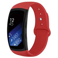 OenFoto Sports Band Compatible Gear Fit2 Pro/ Fit2, Replacement Silicone Accessories Strap Samsung Gear Fit2 Pro SM-R365/ Gear Fit2 SM-R360 Smartwatch-red