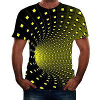 TIFENNY Fashion Summer Tee Men's 3D Printing Round Neck Short Sleeve Shirt Top Blouse New Style Hot Tops Shirts Blouse