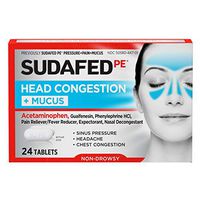 Sudafed PE Pressure + Pain + Mucus Non-Drowsy Caplets For Adults 24 ea (8 Pack)