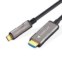 CableCreation USB C to HDMI Fiber Optic Cable 98ft / 30M, with 18G Ultra Speed, Supports 4K 60hz(Dolby Vision, E-ARC, HDCP, 3D) Thunderbolt 3, Compatible with MacBook Pro 2019, XPS13 / 15, Surface Go