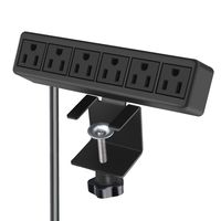 Desk Power Strips, Desktop Power Board with Mount Clamp, 6-Outlets Power Socket with 6.5 ft Extension Cord for Home Office Reading